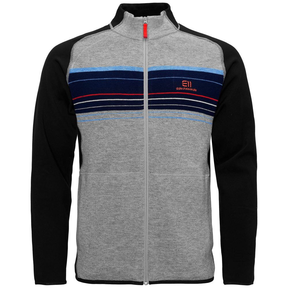 ELEVENATE MERINO FUSION FLEECEJACKE CONCRETE - HERREN (GRÖßE L, GREY MELANGE)