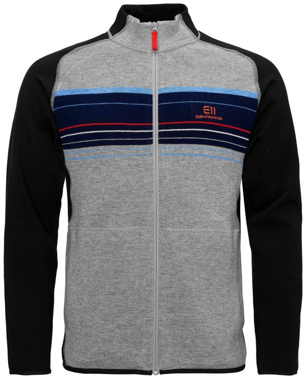 ELEVENATE MERINO FUSION FLEECEJACKE CONCRETE - HERREN (GRÖßE L, GREY MELANGE)