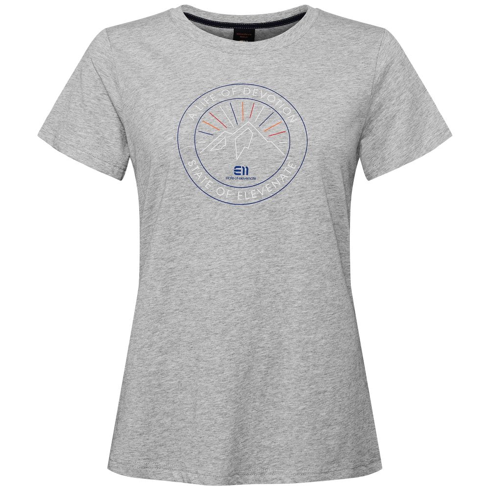 ELEVENATE ALTA TEE T-SHIRT – DAMEN (GRÖSSE M, GREY MELANGE)