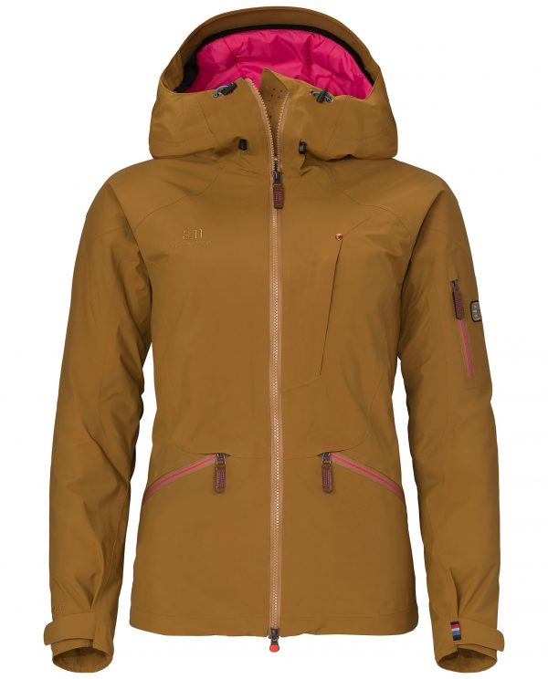 ELEVENATE ZERMATT HARDSHELLJACKE - DAMEN (GRÖßE M, PECAN BROWN)