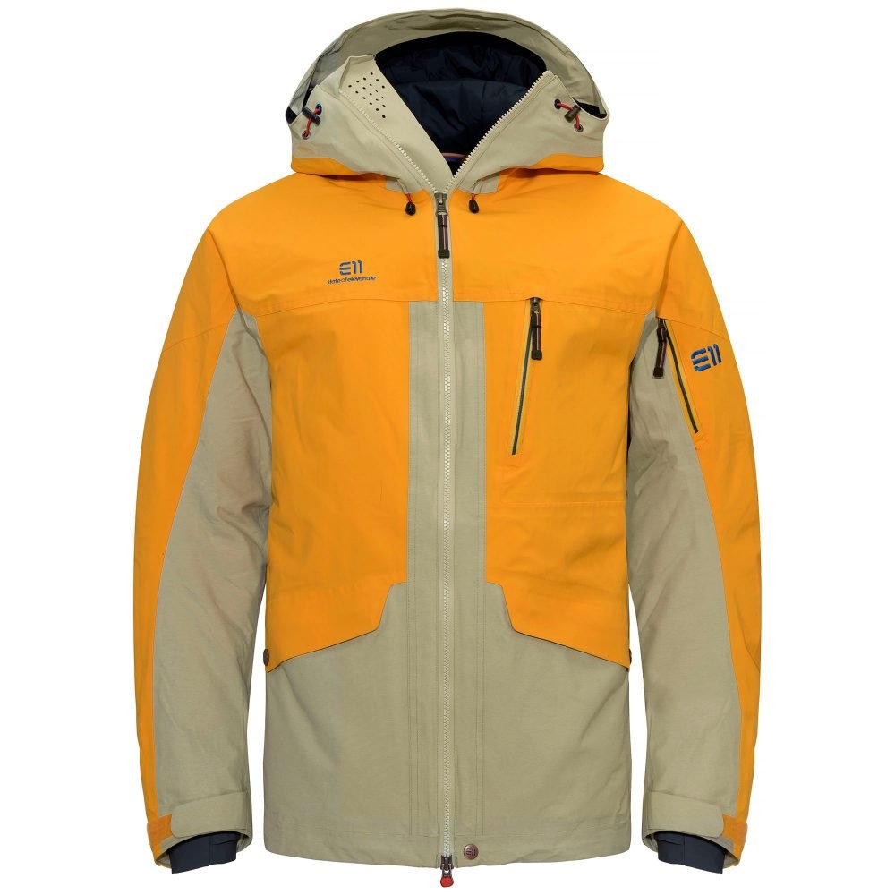 ELEVENATE BREVENT HARDSHELLJACKE – HERREN (GRÖSSE L, CATMIUM YELLOW / TWILL)