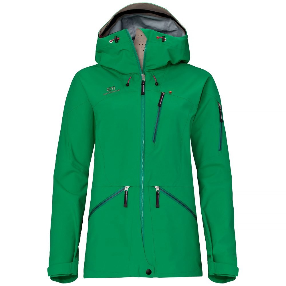 ELEVENATE BACKSIDE HARDSHELLJACKE - DAMEN (GRÖßE M, SOLID GREEN)