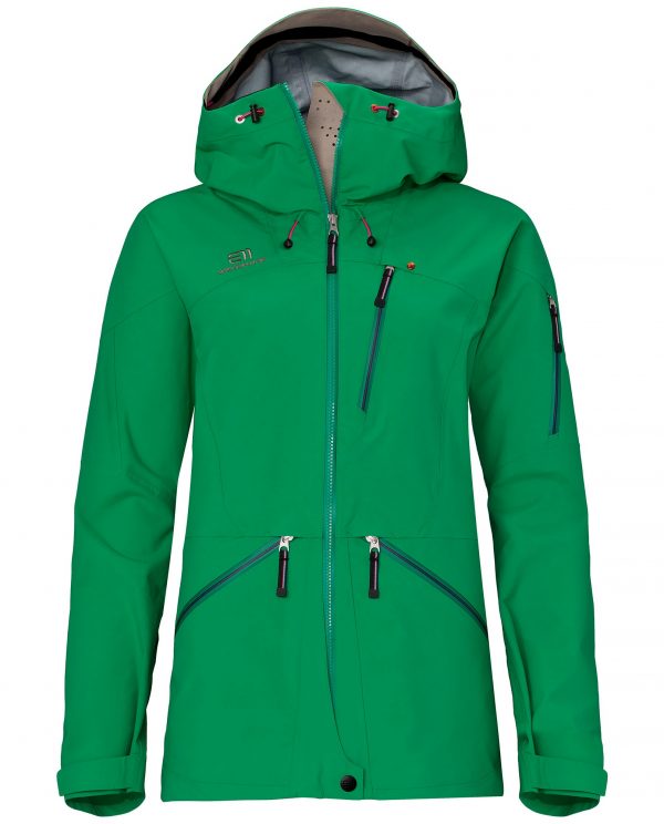 ELEVENATE BACKSIDE HARDSHELLJACKE - DAMEN (GRÖßE M, SOLID GREEN)